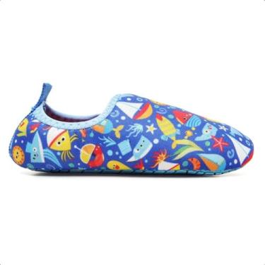 Imagem de Sapatilha Infantis Antiderrapantes,Aquática, Calce Facil Macias, para Praia, Piscina, Natação, Surf, Barco, Pesca, Camping, Caminhada (Náutica, BR, Criança de 4 a 8 anos, Faixa Numérico, 27, 28)