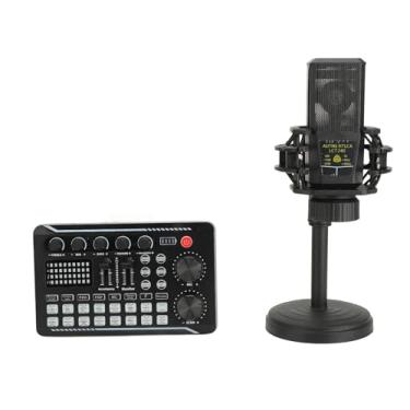 Imagem de Microfone Condensador Cardióide Mixer de Som Ao, Pacote de Equipamentos de Podcast Com Placa de Som para Gravação de Podcasting, Canto, Streaming de Jogos