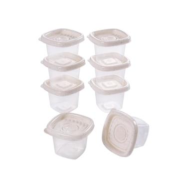 Imagem de Conjunto de Potes Quadrados 70 ml Pop 8 Unidades, Plasútil