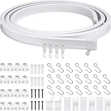 Imagem de Faixa de Cortina Super Flexivel, Trilho Suisso, Curva Fácil, Kit Completo, Sala, Quarto...