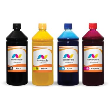 Imagem de Kit 4 Tinta Sublimatica Para Epson L565 L575 L555 T664 de 1L - Toner V