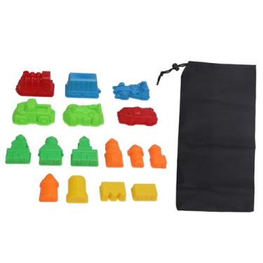 Imagem de Conjunto de Brinquedos de Praia de 16 Peças, Brinquedos de Areia para Crianças, Areia para Crianças, Moldes de Castelo de Areia para Crianças, Com Bolsa de Armazenamento,