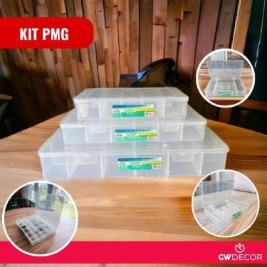 Imagem de Kit PMG Caixa Box Com Divisões 3 Tamanhos - Plasmont