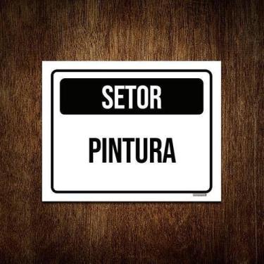 Imagem de Kit 3 Placa Sinalização - Setor Pintura - Sinalizo