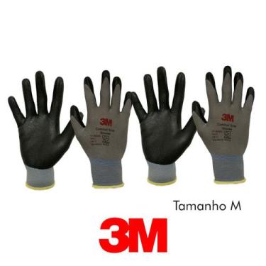 Imagem de Luva Comfort Grip Gloves 3M 2 Par Borracha De Nitrilo Tam M