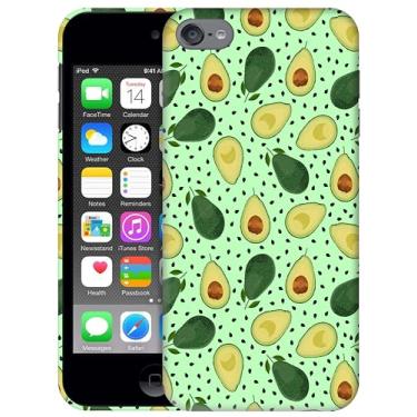 Imagem de Generic Capas SM Capa para iPod Touch 7, Capa para iPod Touch 6, Capa para iPod Touch 5 - Design Padrão de Abacates Impresso 3D Capa Traseira de Plástico Rígido para iPod Touch 7/6/5.