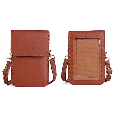 Imagem de Bolsa de transporte com janela transparente e bolso para Freestyle Libre 2 / Libre 3 / Libre 14 dias (todos os modelos), Marrom
