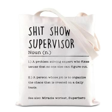 Imagem de TGBJE Shit Show Supervisor Sacola Boss Lady Appreciation Gift Team Manager Shopping Bag Director Thank You Gift, Bolsa Ss Supervisor, One Size