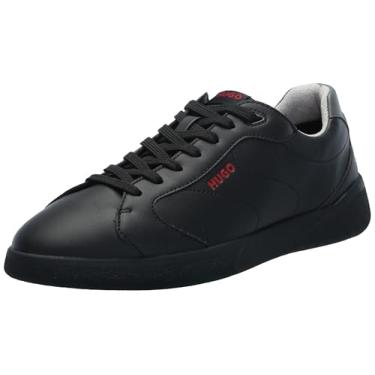 Imagem de HUGO Tênis masculino Fly Leather Cupsole, Groselha preta, 38