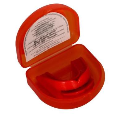 Imagem de Protetor Bucal Duplo para Karate MKS CBK Oficial, Vermelho