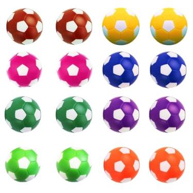 Imagem de 16 bolas de futebol de mesa de pebolim de 3,5 cm para pebolim de mesa de jogo de pebolim substituições de acessórios multicoloridas para pebolim/presentes