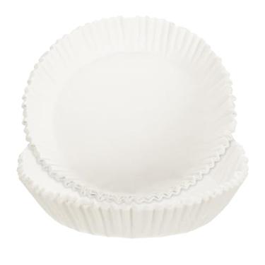 Imagem de HARFINGTON 50 peças de forros de fritadeira a ar com óleo de silicone, círculo de 20 cm, descartáveis, antiaderentes, fornos de papel para micro-ondas, fornos a vapor, assar, fritar, dispositivos