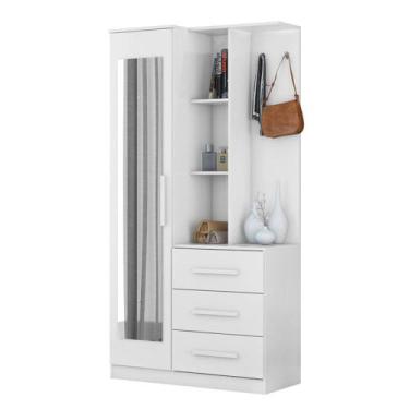 Imagem de Armário Multiuso Cômoda 1 Porta Brisa 21370 Branco Demóbile