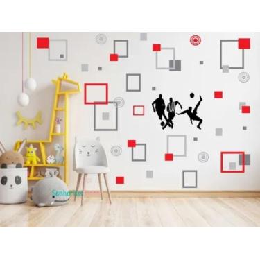 Imagem de Adesivo De Parede Decoração Quarto De Meninos Futebol - pinkie