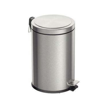 Imagem de Lixeira Plus em Aço Inox com Pedal de Interno Removível 20 Litros Tram