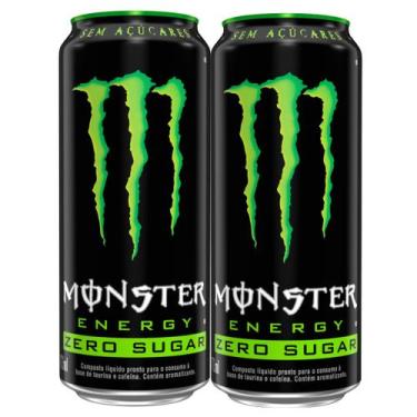 Imagem de Kit 2 Energético Monster Energy Zero Açúcar 473ml