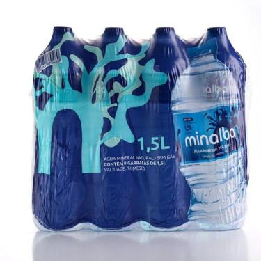 Imagem de Água mineral minalba sem gás 1,5l pack c/8unid