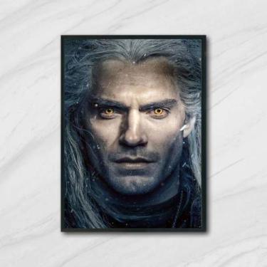 Imagem de Quadro The Witcher 33x24cm - com vidro - Quadros On-line, Madeira bran