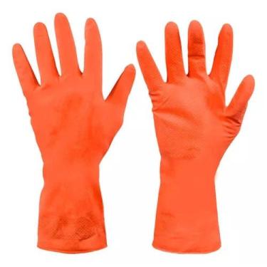 Imagem de Luva Multiuso de Limpeza HouseHold N240271-8 Laranja- Quanhe