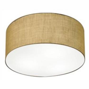 Imagem de Plafon Cilíndrico Vivare Md-3058 Cúpula em Tecido 55x25cm - Bivolt, Pa