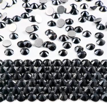 Imagem de Genio Cristal Jet Hematite SS20 Strass flatback, 1728 peças de pedras não hotfix para sapatos, copos, camisolas, fatos de biquíni, saias, bonés de formatura, artesanato DIY e decorações