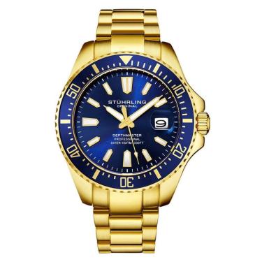 Imagem de Relógio Masculino Stuhrling 3950A.8 Quartzo 42mm, Dourado