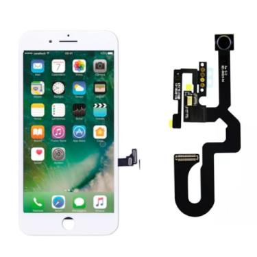 Imagem de Tela Display Lcd Touch Para iPhone 8 Plus Branco Flex Câmera