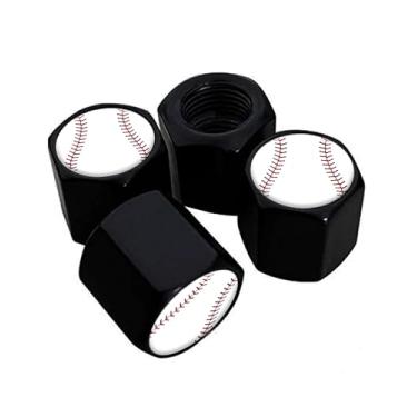 Imagem de Tampas de haste de válvula de pneu de metal, pacote com 4, tampas de haste de roda de carro, tampas de válvula de ar universais de alumínio para carros, caminhões, SUVs, bicicletas, motocicletas,