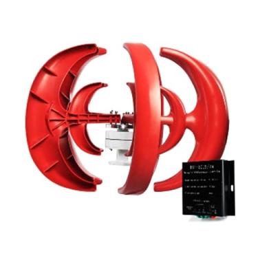 Imagem de 1500W Turbinas eólicas Lanterna Gerador com Controlador 12V 24V 48V Gerador de ímã permanente portátil portátil para geração de energia de iluminação ao ar livre de jardim,48V