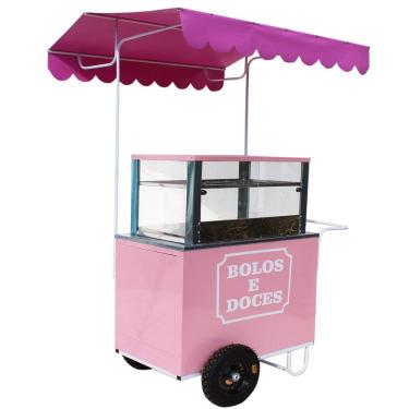 Imagem de Carrinho De Bolo E Doces Térmico Com Placa De Gelo Gelox Mod 42531