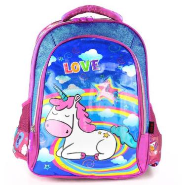 Imagem de Mochila Infantil Menina Escolar de Costas Unicórnio - OKI-NI, MA1312-C