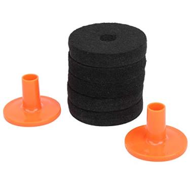 Imagem de Drum Felt Pad Kit Use Acessórios de Prato Anti -fricção para Tambor, Preto Laranja Vermelho (50mm (WC75))