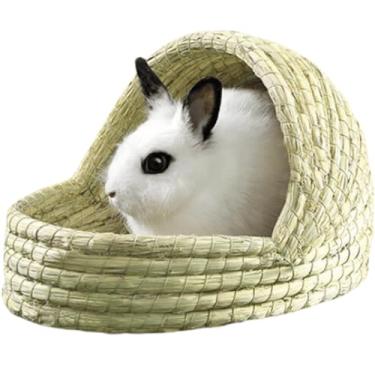 Imagem de Ninho de coelho, cama de grama de coelho, casa de coelho, casa de coelho, hamster, habitat, gaiola de hamster, hambúrgueres, tapete de grama, tapete de cama de tecido, gaiola de coelho, gaiolas de