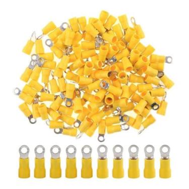 Imagem de Terminal Olhal Pré Isolado Amarelo 4mm À 6mm - 100 Peças - Armazém 135