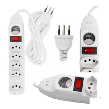 Imagem de Filtro De Linha 5 Tomadas Cabo De 3 Metros Com Chave 7605