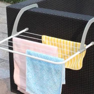 Imagem de Varal Portátil Apartamento Janela Varanda Dobrável 5 Varetas