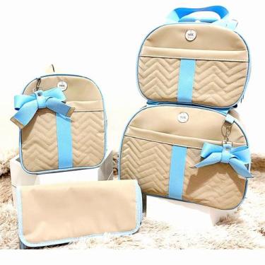 Imagem de Kit De Bolsas De Bebê Saída Maternidade Kit Completo - Mk baby, bege a