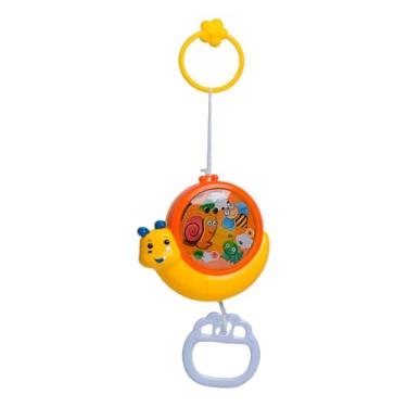 Imagem de Móbile Musical Infantil com Caracol, 15cm, Melodias Suaves, Amarelo e Laranja