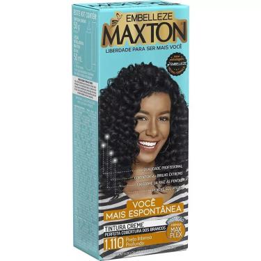 Imagem de Tinta de Cabelo Maxton Preto Intenso Profundo 1.110
