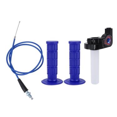 Imagem de REPAIROCK Kit de capas de guidão de borracha para motocicleta, scooter, bicicleta, quadriciclo, azul escuro, 1 conjunto