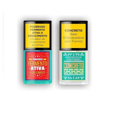 Imagem de Kit Sos Unhas Tratamento Base Concreto + Base (2 Und) - Top beauty