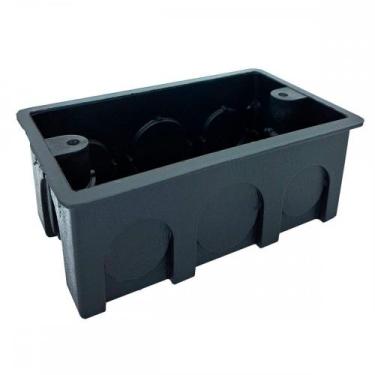 Imagem de Caixinha De Luz Pvc Ivasa Preta Orelha Pvc 4X2 - Kit C/100 Pecas, Pret