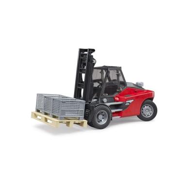 Imagem de Brinquedo Premium - Escala 1:16 - LINDE - Empilhadeira HT160D com Palete e 3 Gaiolas p/Paletes