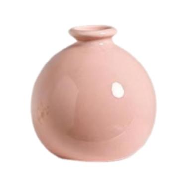 Imagem de Kuntesetty Vaso de cerâmica para plantas, vaso de flores moderno, estante pequena para livros, centro de mesa, mini arranjo de flores, decoração para casa, Rosa