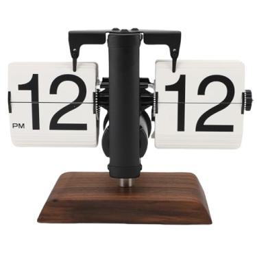 Imagem de Relógio da Mesa Flip, Retro Vintage Mecânica Tabela Automática Decoração da Casa do Relógio, Números de Leitura Fácil, Com Design Elegante e Base Estável, para Sala de (Quadro
