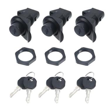 Imagem de Oedema 3 fechaduras de armário com chave semelhante à fechadura de armário com chaves de gaveta de mesa de substituição para caixa de correio de gaveta de arquivo de armazenamento