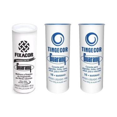 Imagem de Kit FixaCor + 2 Corante de Roupas Azul Marinho Guarany