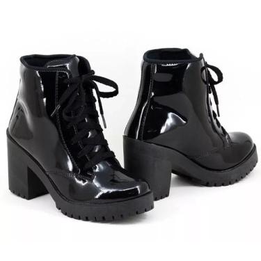 Imagem de Bota Coturno Feminino Confortavel 33 ao 40 - Seven Brasil, Preto verni