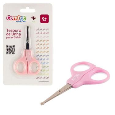 Imagem de Tesoura de Unha Para Bebe Rosa (+0M) - Comtac Kids