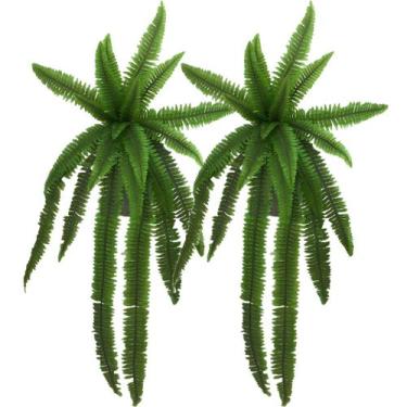 Imagem de Kit 2 Planta Artificial Ornamental Samambaia Exótica 1,10M - Gici Deco
